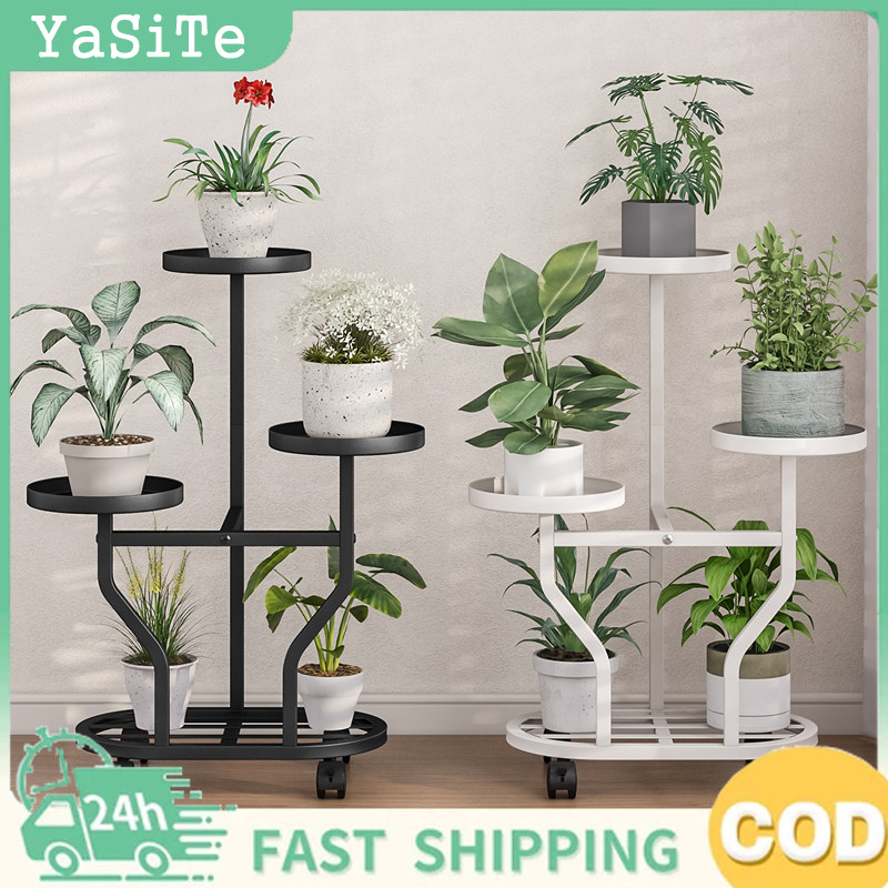 Multi Pot Metal Plant Rack, Indoor Flower Rack, Outdoor Flower Pot ...