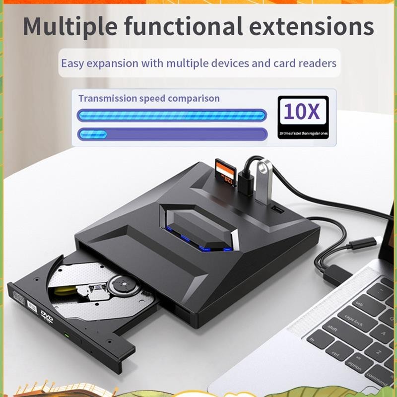 External DVD CD Writer Burner CD and DVD Player Type C/USB3.0 External ...