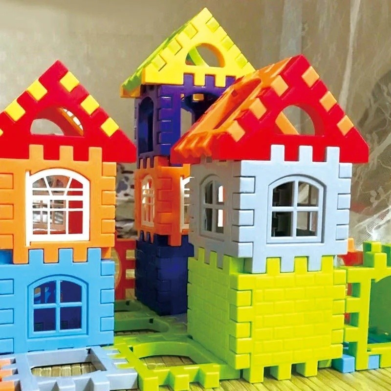 New Style House Building Blocks Children Assembling Insert Kindergarten ...