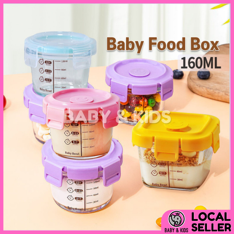 170ml Baby Food Container Storage Glass Bekas Makanan Baby Portable ...