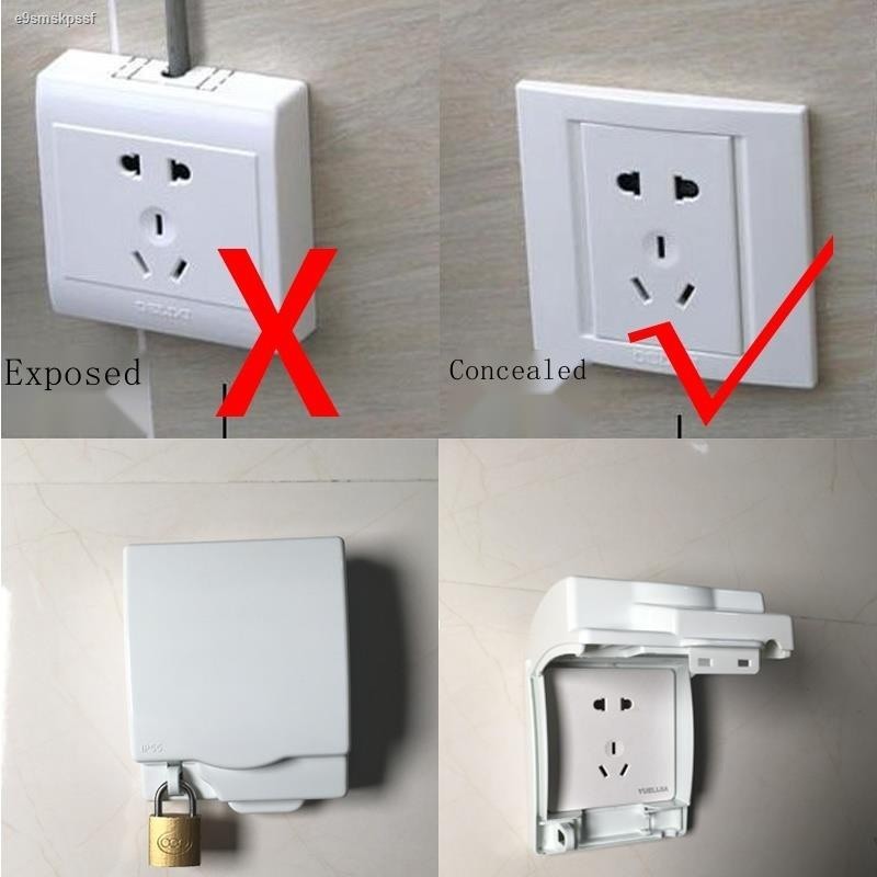 86 type socket waterproof box with lock waterproof switch socket anti ...