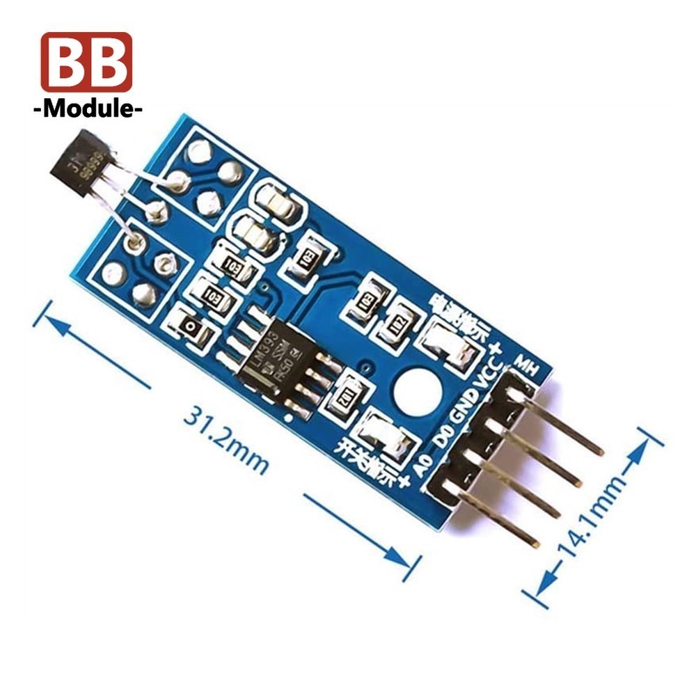 LM393 3144 Hall Sensor Module Hall Effect Sensor for Speed Measurement ...