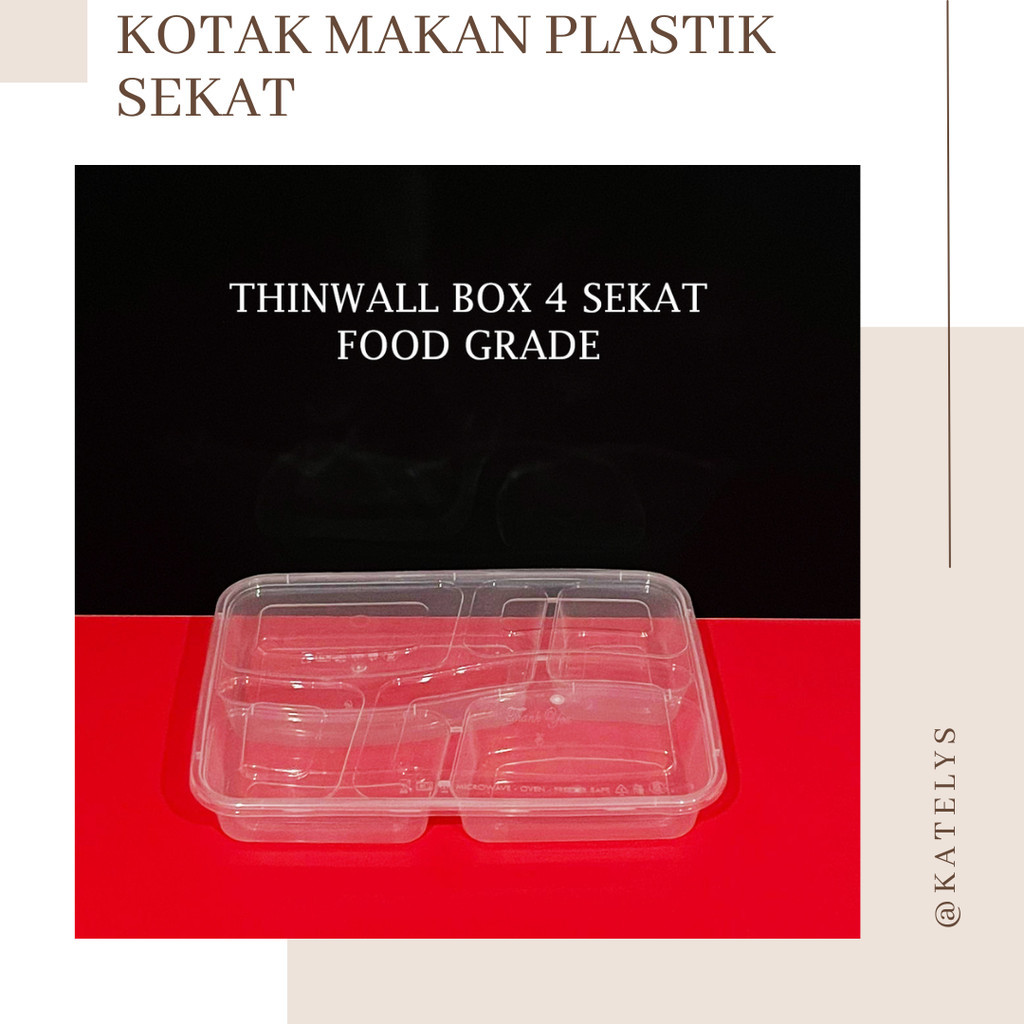 Plastic Bulkhead Box With Lid | Mika Bento 4 Parts | Bulkhead Lunch Box ...