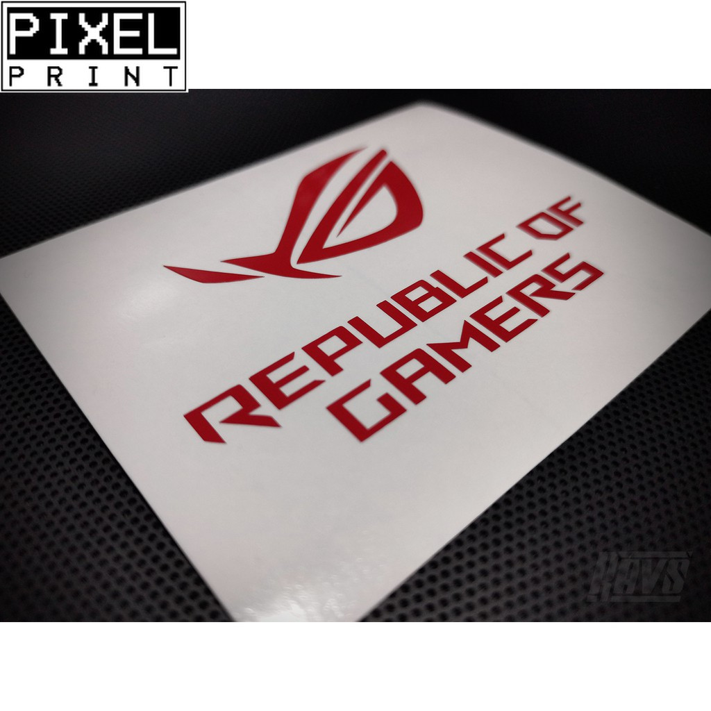 ROG Republic of Gamers Logo Laptop Desktop PC Sticker For Car Stickers ...