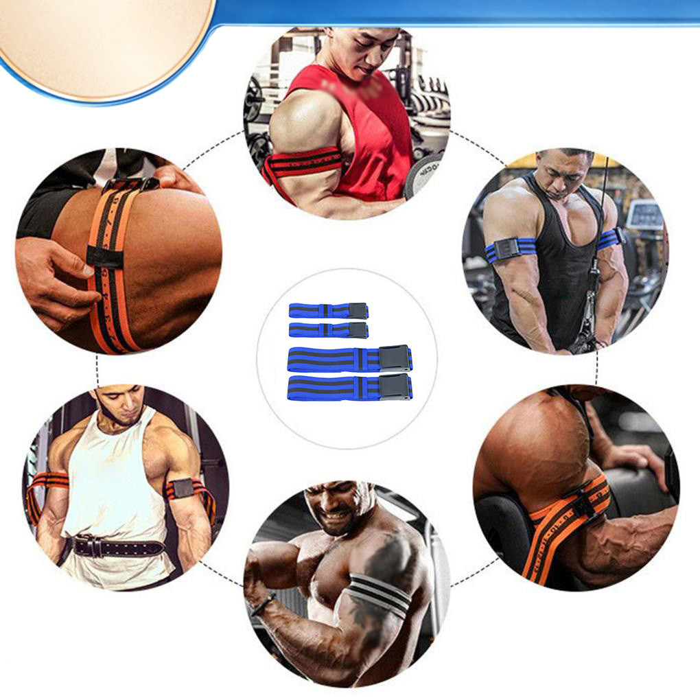 2 Pairs Blood Flow Restriction Bands Bicep Band BFR Occlusion