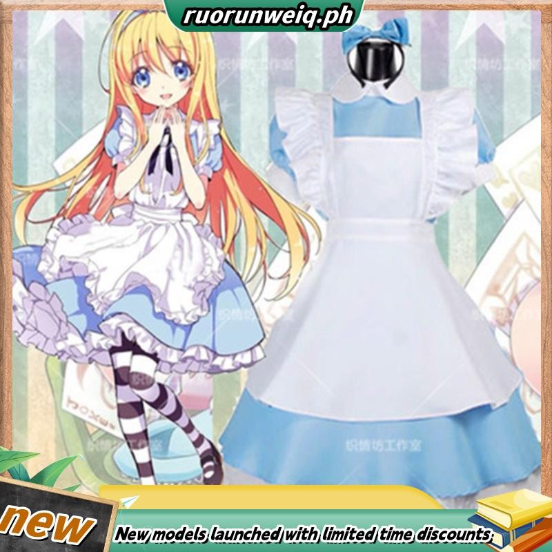 Alice Wonderland In Costume Halloween Maid Kids Lolita Fancy Dress ...