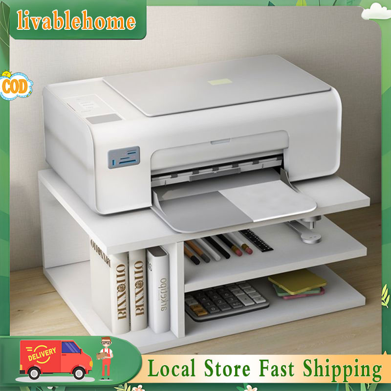 Printer Rack Desktop Desk Multi-functional Storage Rack Office Small ...