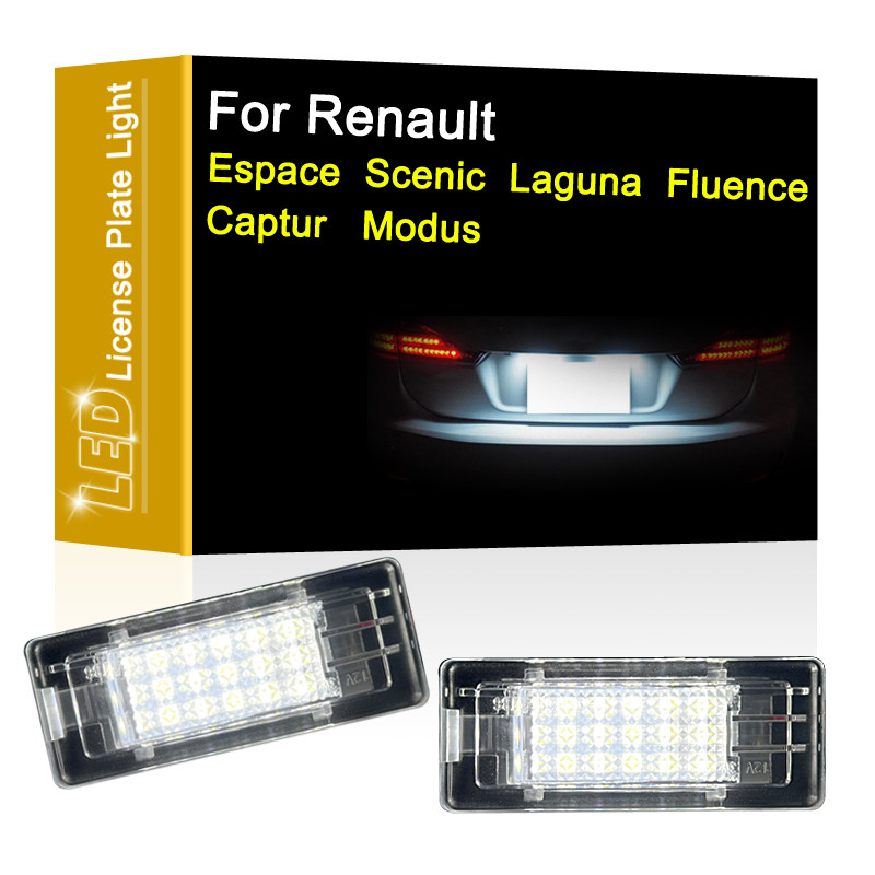 12V LED Number Plate Lamp For Renault Espace IV Scenic Laguna II ...