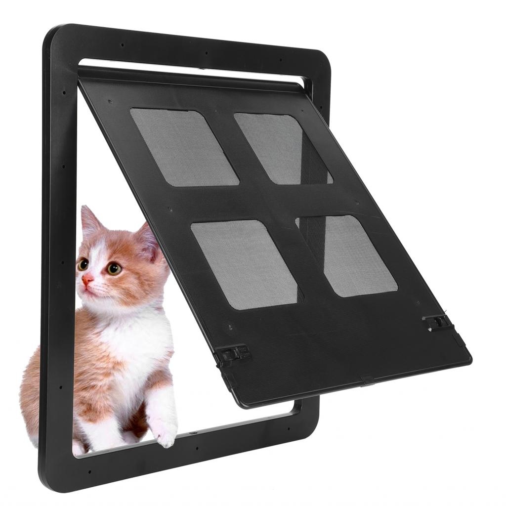 Henye Pet Small Dog Cat Screen Door Sliding With Flap Supply