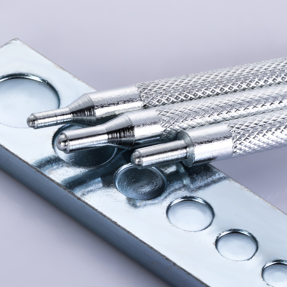 Happy 11pcs Die Punch Snap Kit DIY Leather Craft Metal Rivet Button