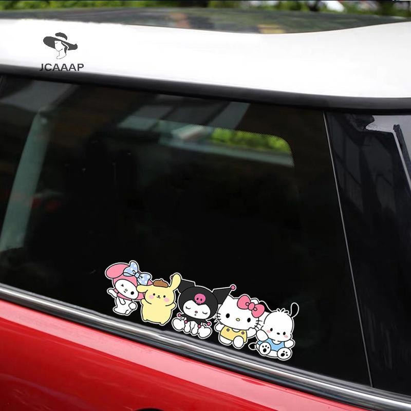 JCAAAP Sanrio Cartoon Car Sticker Cute Waterproof Car Motorbike Vehicle ...