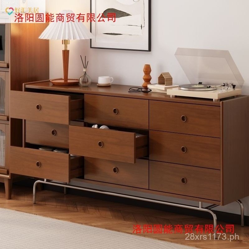 Solid Wood Cabinet Vintage Nine-Drawer Cabinet Russian Bedroom Bedside ...
