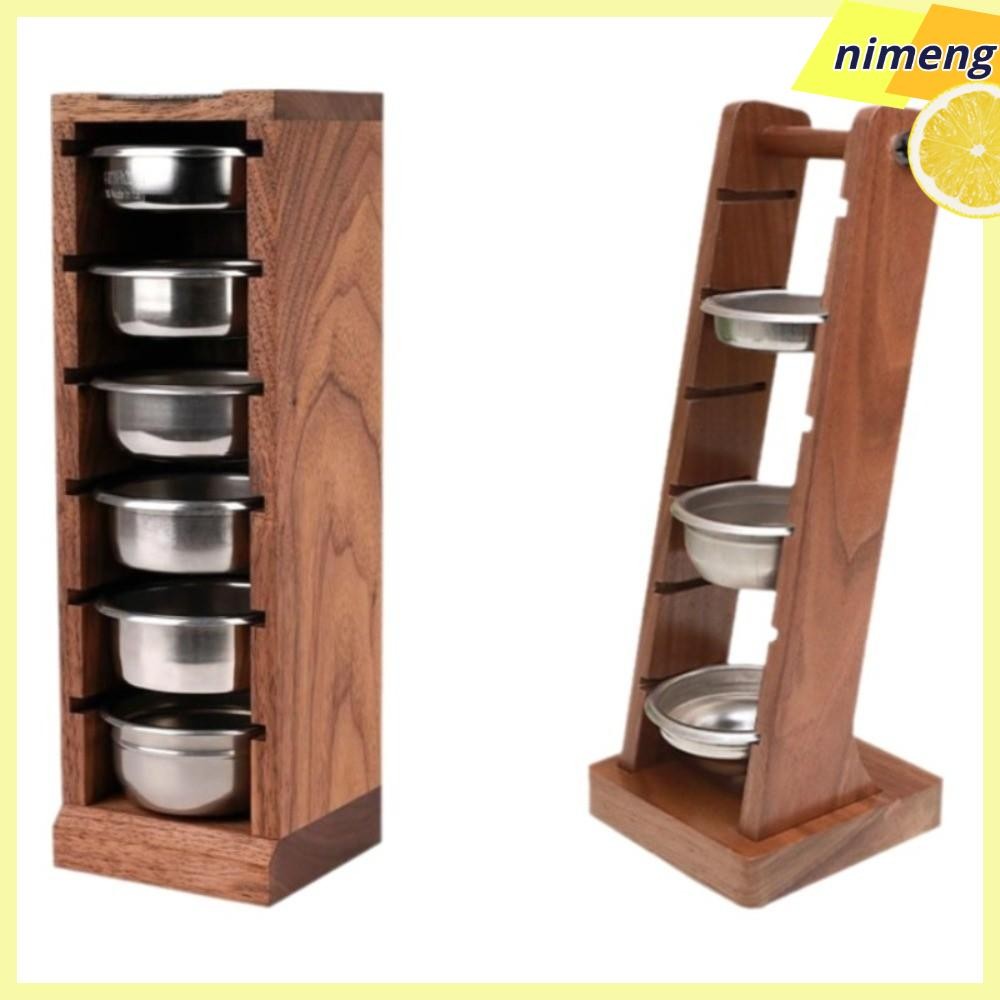 NIMENG Espresso Powder Bowl Storage Rack, 51/53/58mm Wooden Coffee Bowl ...