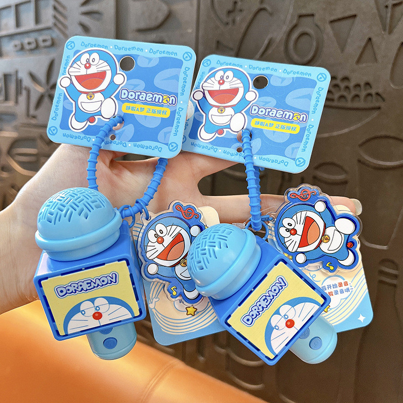 Genuine Doraemon Microphone Recording Microphone Keychain Cartoon Cute ...