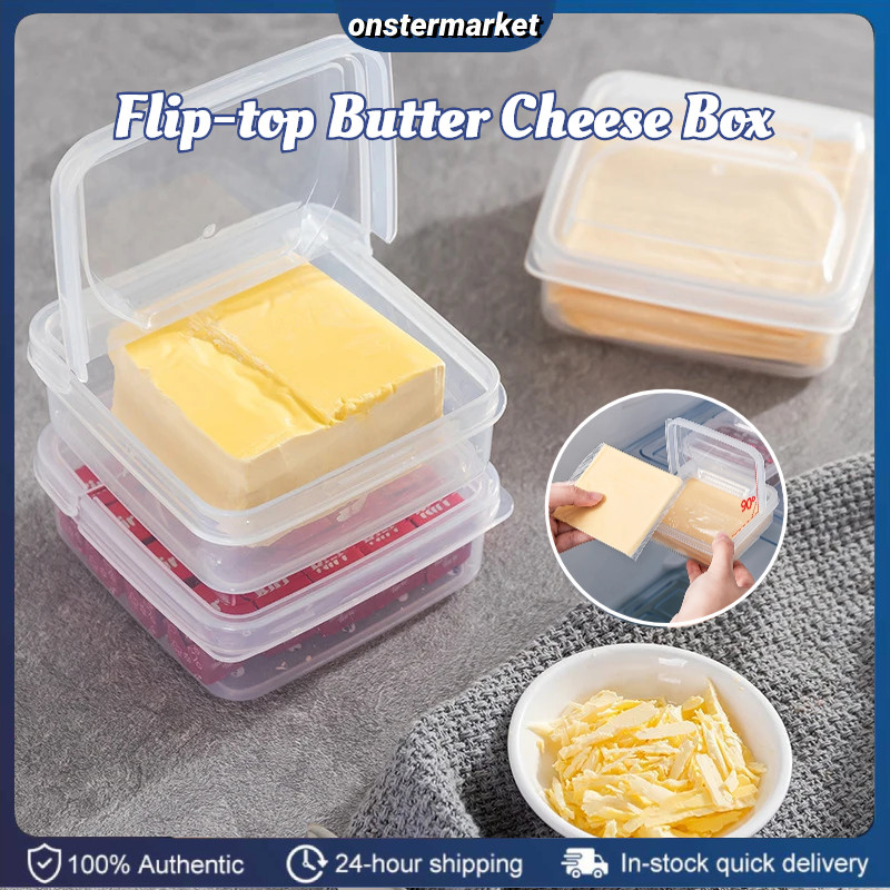 Flip-top Butter Cheese Box Fresh Keeping Block Slice Refrigerator ...