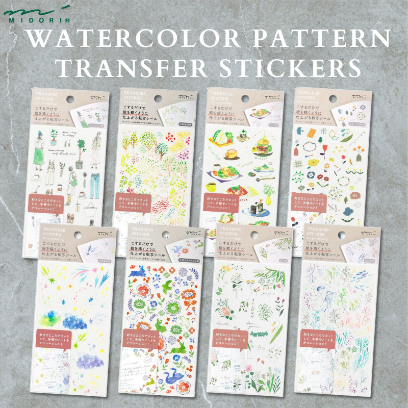 Midori Transfer Sticker Collection - Various Patterns, Japan Diary ...