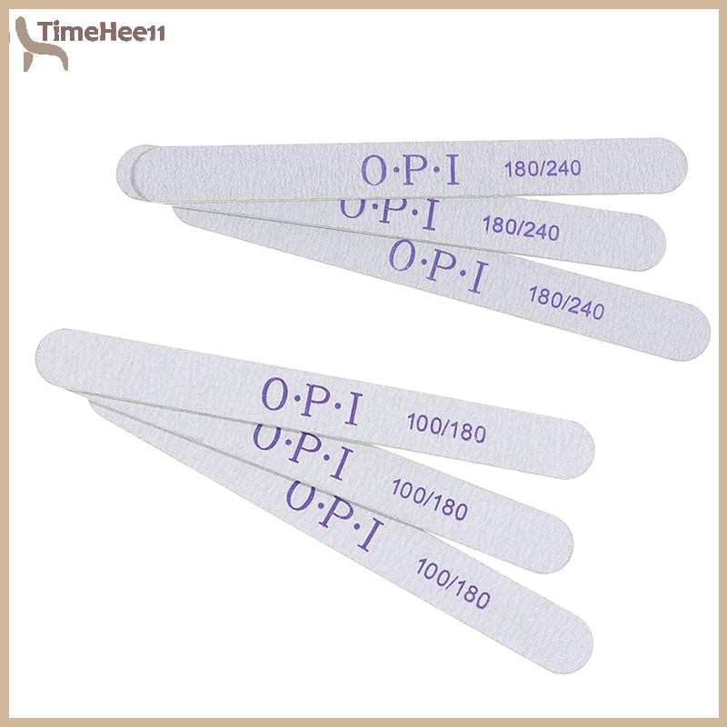 TIMEHEE 10Pcs Wood Nail File Thick Double Side Nail Art Sanding Buffer ...