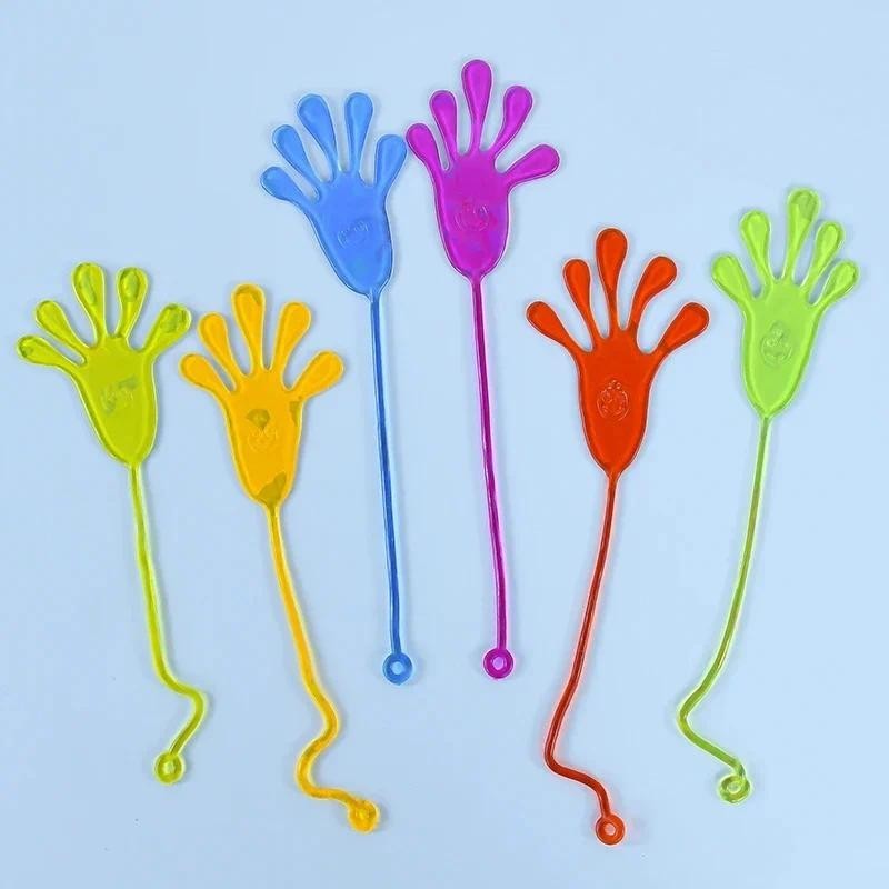 6pcs Wacky Fun Sticky Hands 2 Inches Stretchy Sticky Fingers for Kids ...