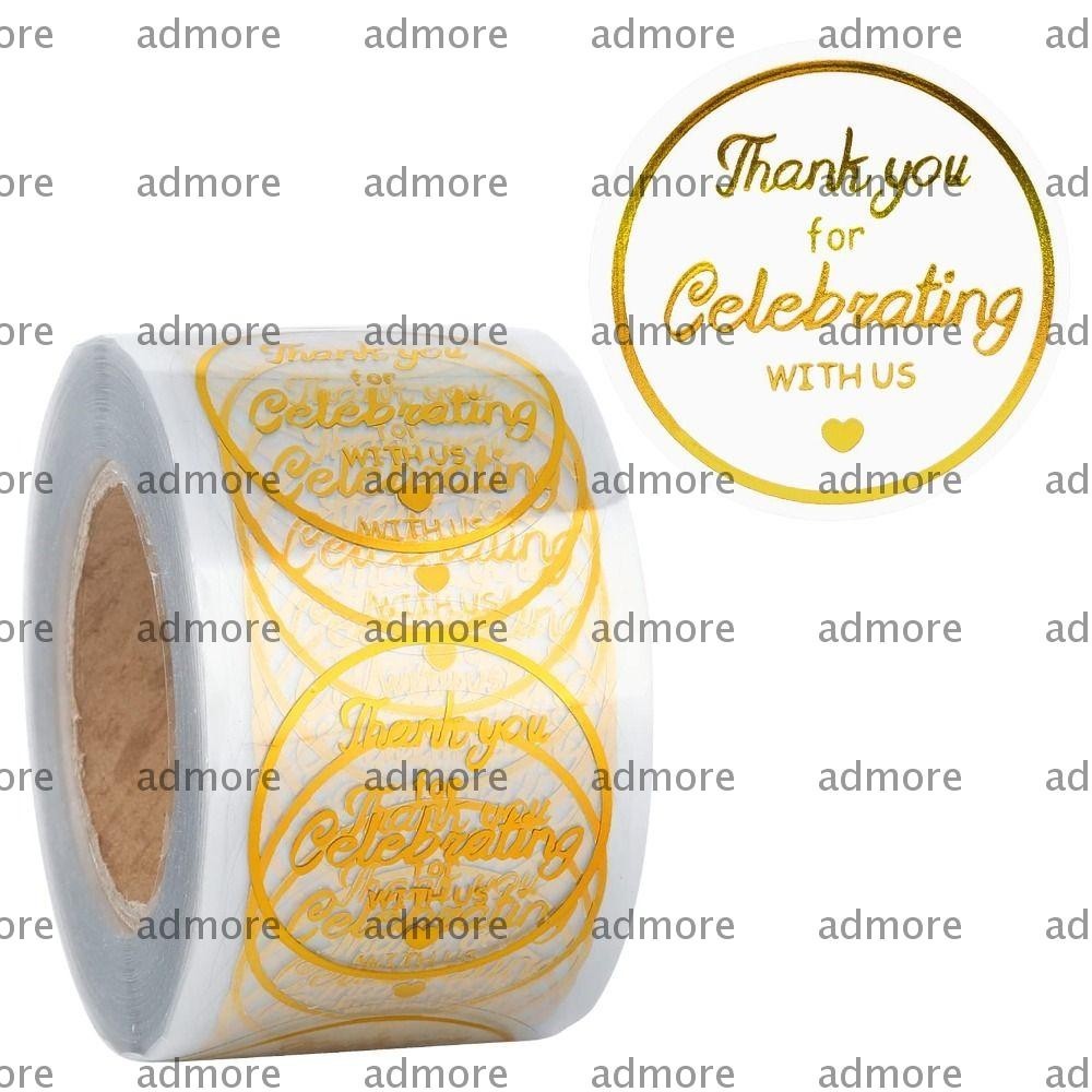 ADMORE~☆ Stickers, Thank You for Celebrating with us Label Stickers, 1. ...