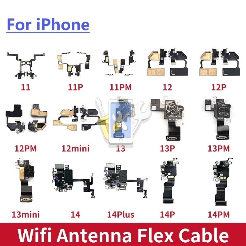 WiFi Antenna Signal Flex Cable for iPhone 14 Plus 13 12 11 Pro Max mini ...