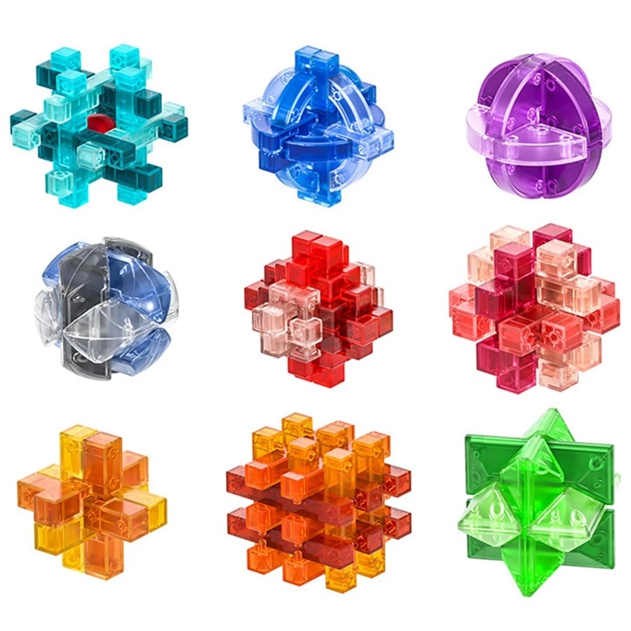 Qiyi Kong Ming Lock LuBan Lock IQ Brain Teaser Puzzles Game Toy for ...