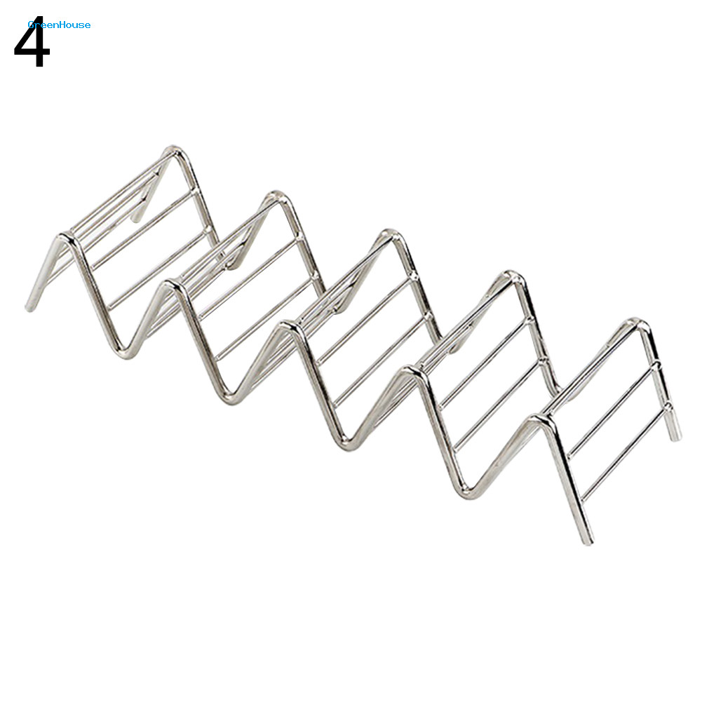 Hard Wave Stainless Steel Mexican Food Rack Stand Shell Taco Holder ...