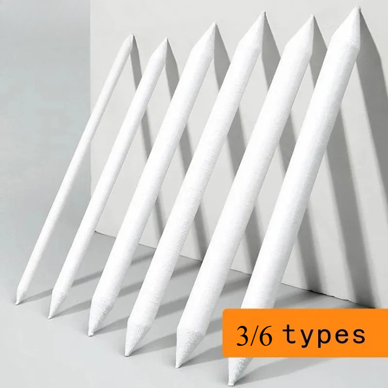 3/6 Pieces Paper Pencils Erasers Blending Smudge Stump Stick Tortillon ...