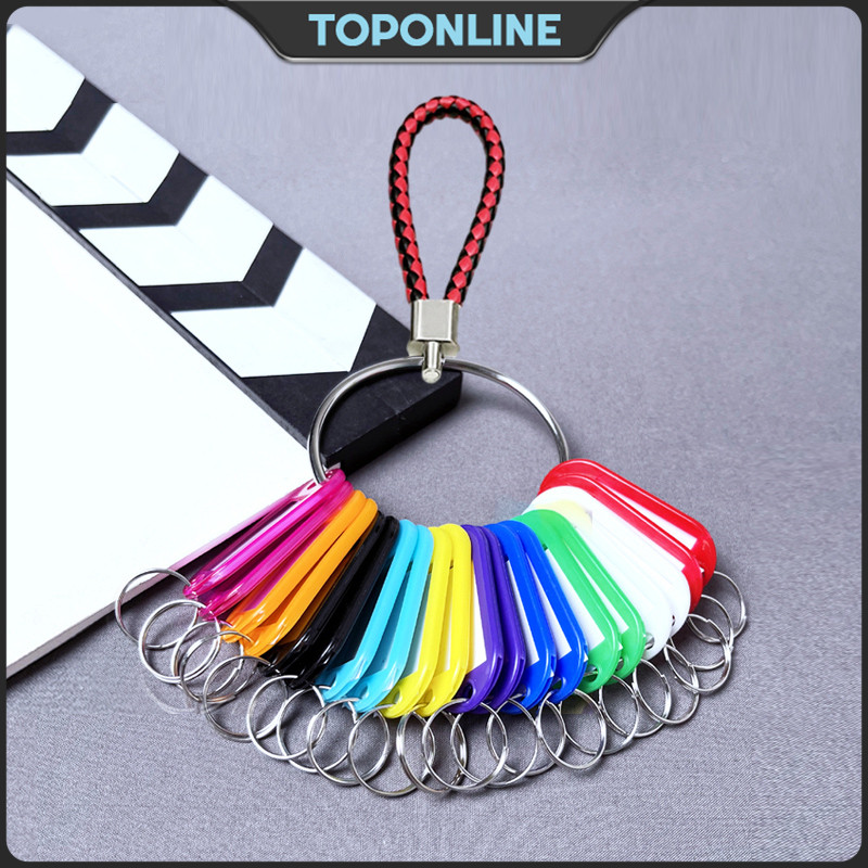 10/20 Bit Lanyard Key Labels Keyring Colorful Key Tags Management Ring ...
