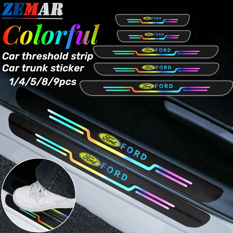 Ford Car Door Sill Sticker Colorful Reflective Sticker Car Threshold ...