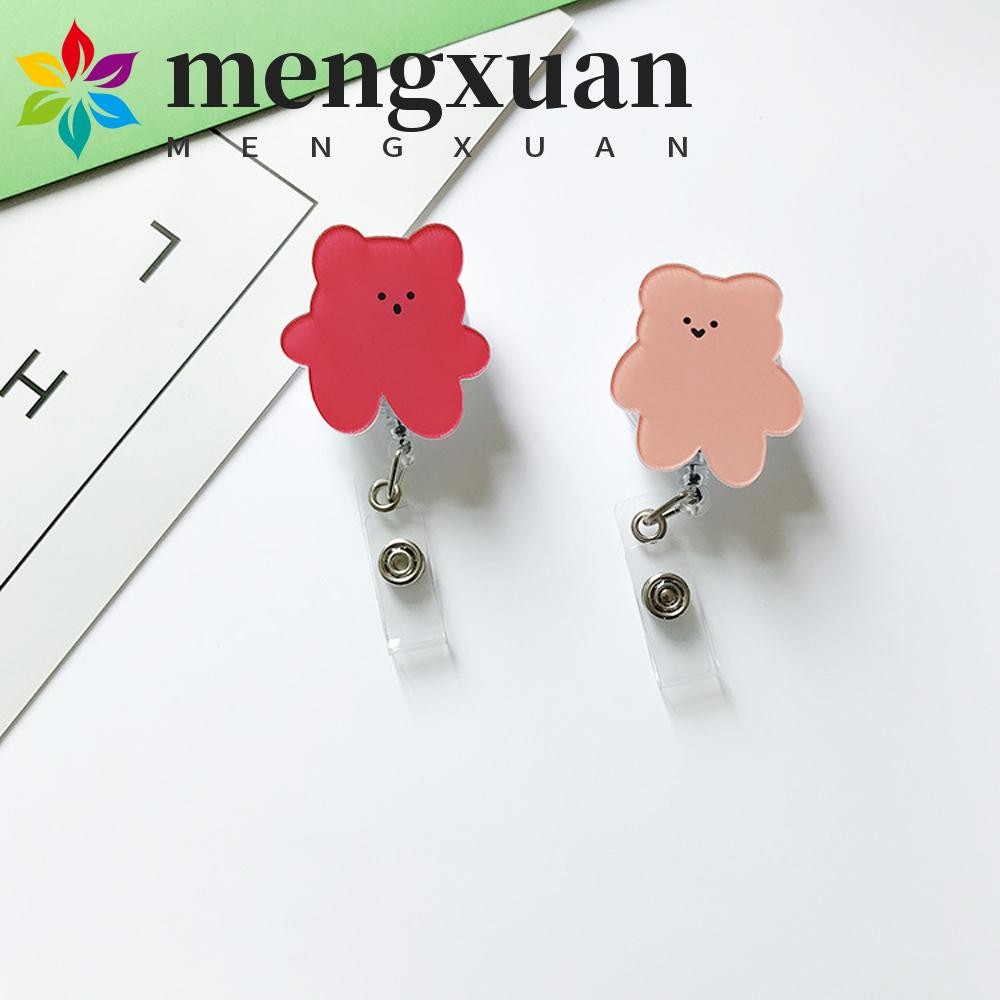GLENES Cute Retractable Badge Reel Candy Color Name Card Holder ID Card Clips Reel Clip Office Supplies Nurse Doctor Cartoon Student Acrylic Badge Holder I.455307826 - View #10