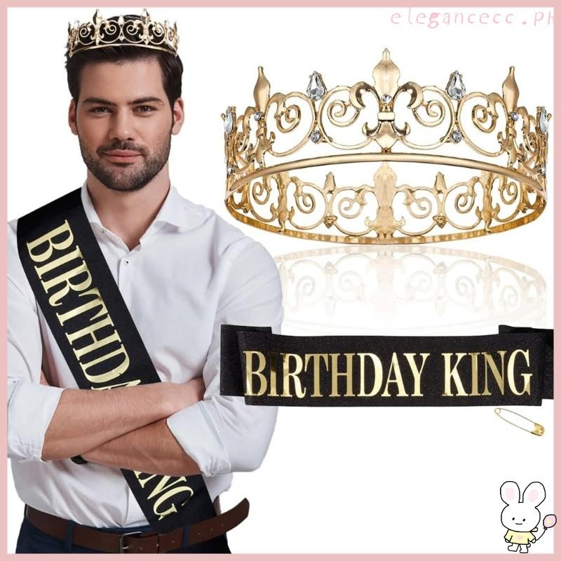 thumbnail image 2 of Retrowavy Prom King & Queen Sash & Crown Set – Elegant Alloy Steel Tiaras & Satin Sashes For Birthday, Cosplay, Party Decor 2 of 9