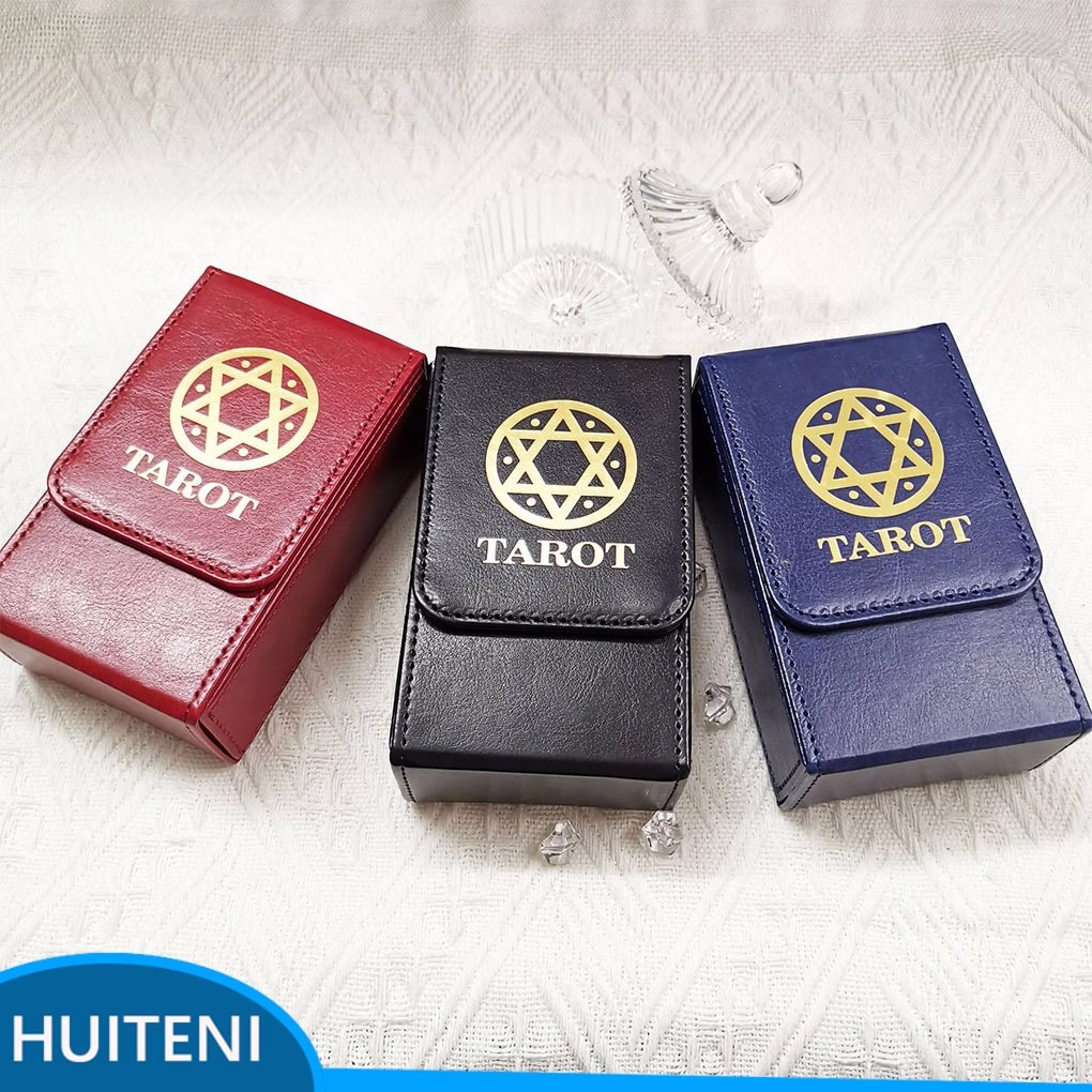 Tarot Box PU Leather Tarot Card Binder - Holds 80 Cards With Zippered Case  & Expandable Sleeves Zippered Tarot Card Case Expandable Sleeves