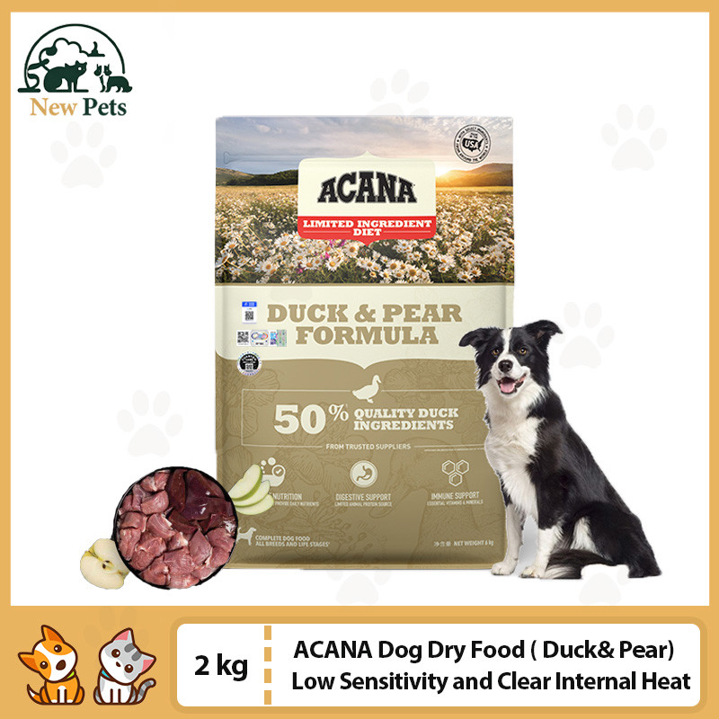 ACANA Dog Dry Food GrainFree Raw Duck Meat High Protein Duck & Pear