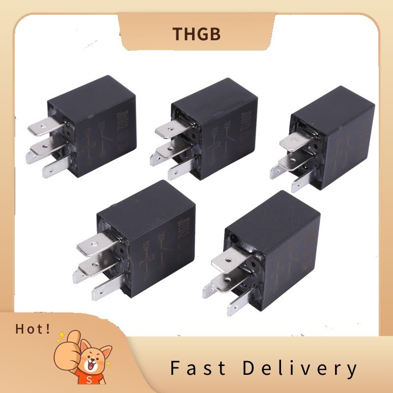 5 X 30A AMP 12V 4Pin Car Auto Relay Kit SPST For Fan Fuel Pump Light