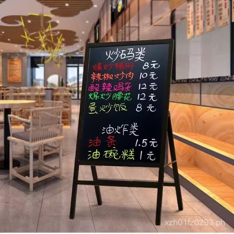Small Blackboard Handwritten Standing Shop Sign Stand Lighted Menu ...