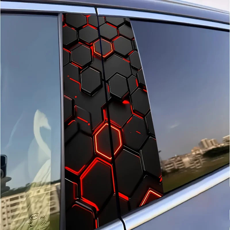 2 pieces of technology pattern car stickers: 2-piece set - waterproof ...