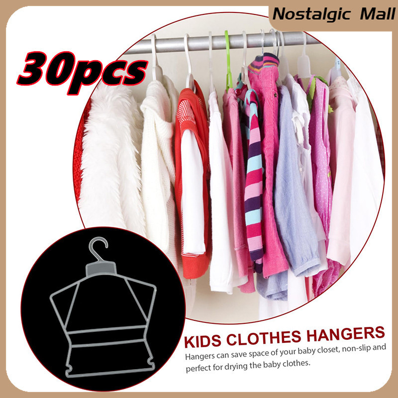 Children's Blue Plastic Suit Hanger w/Clips - 12