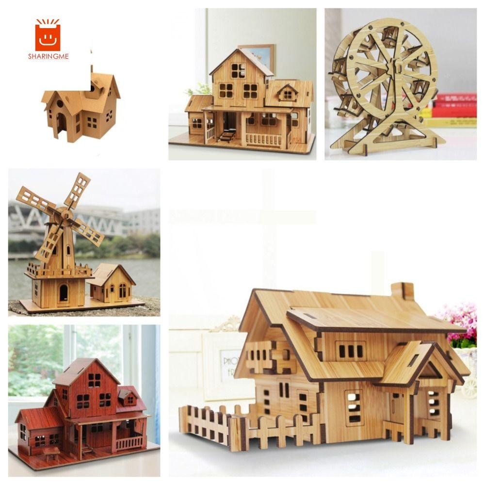 WOODEN MINIATURE DOLLHOUSE Kits Handmade Birthday Gifts Educational Toy