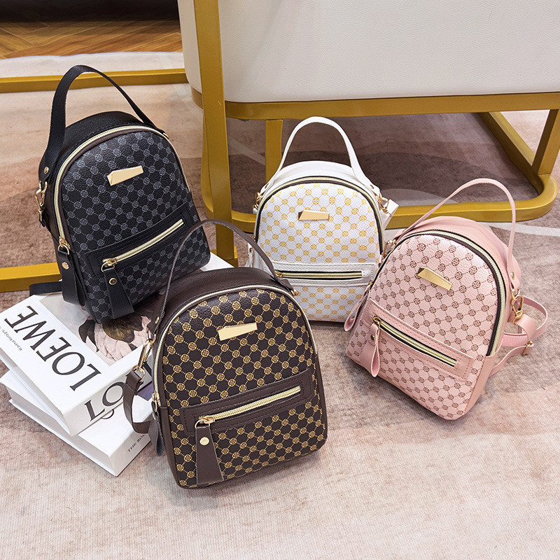 YIN M Korean Fashion Original Backpack PU Leather Bag Large Storage