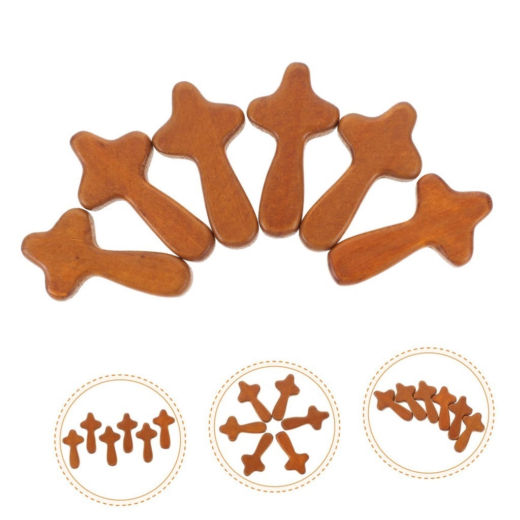 Portable Olive Wood Holding Cross Comfort Cross Wood Caring Cross Holy ...