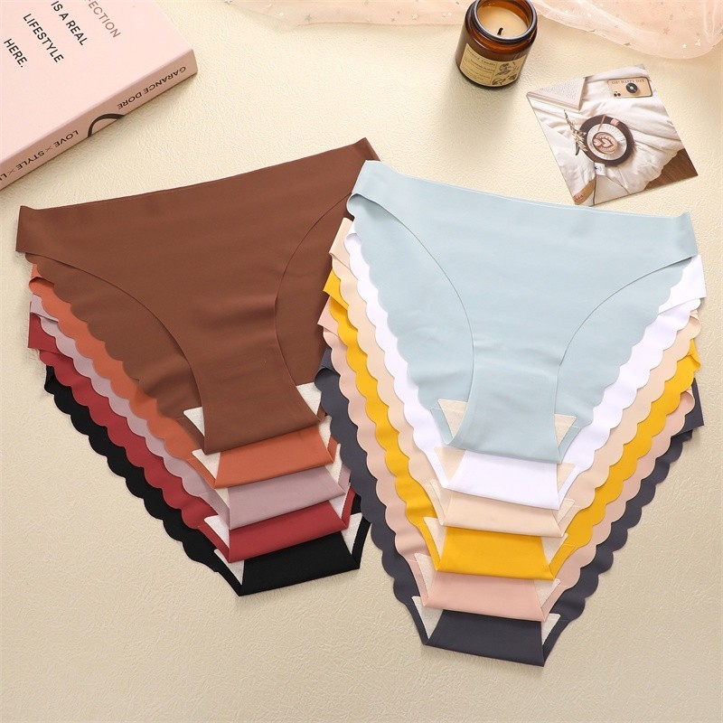 FINETOO Women Seamless Panty Solid Color Stretchy Intimates Underwear ...