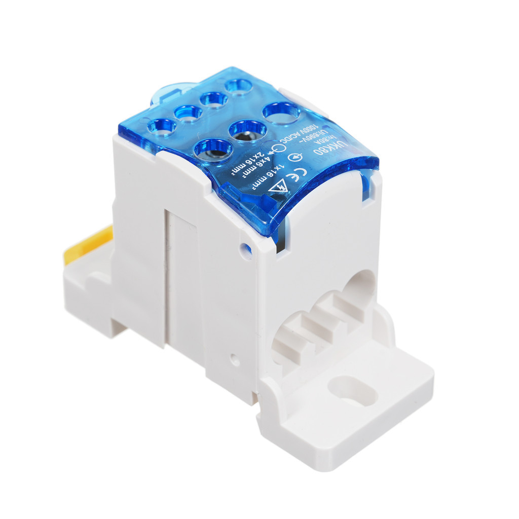 1 Pack 6 Positions Screw Terminal Strip Blocks with Cover Junction Box ...