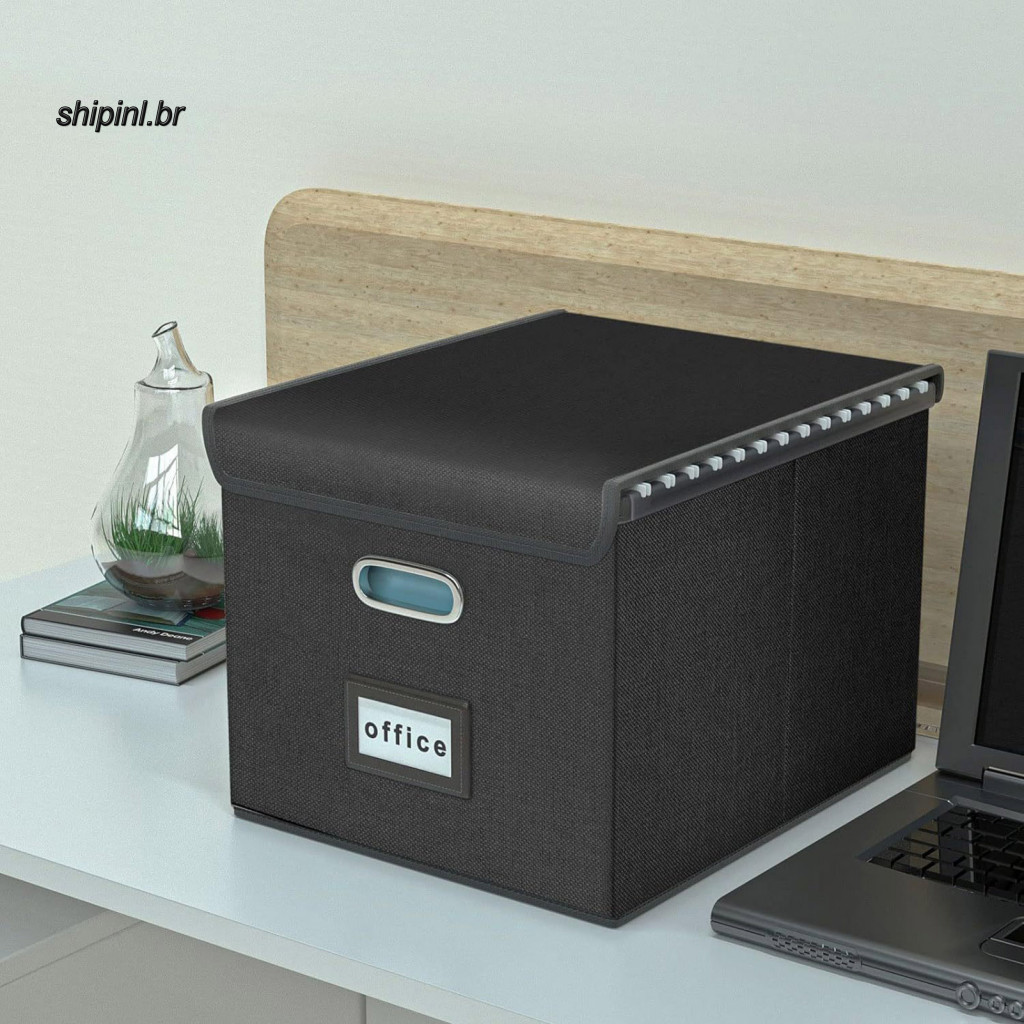 SP* Hanging File Folder Box Foldable File Storage Box with Lid and ...