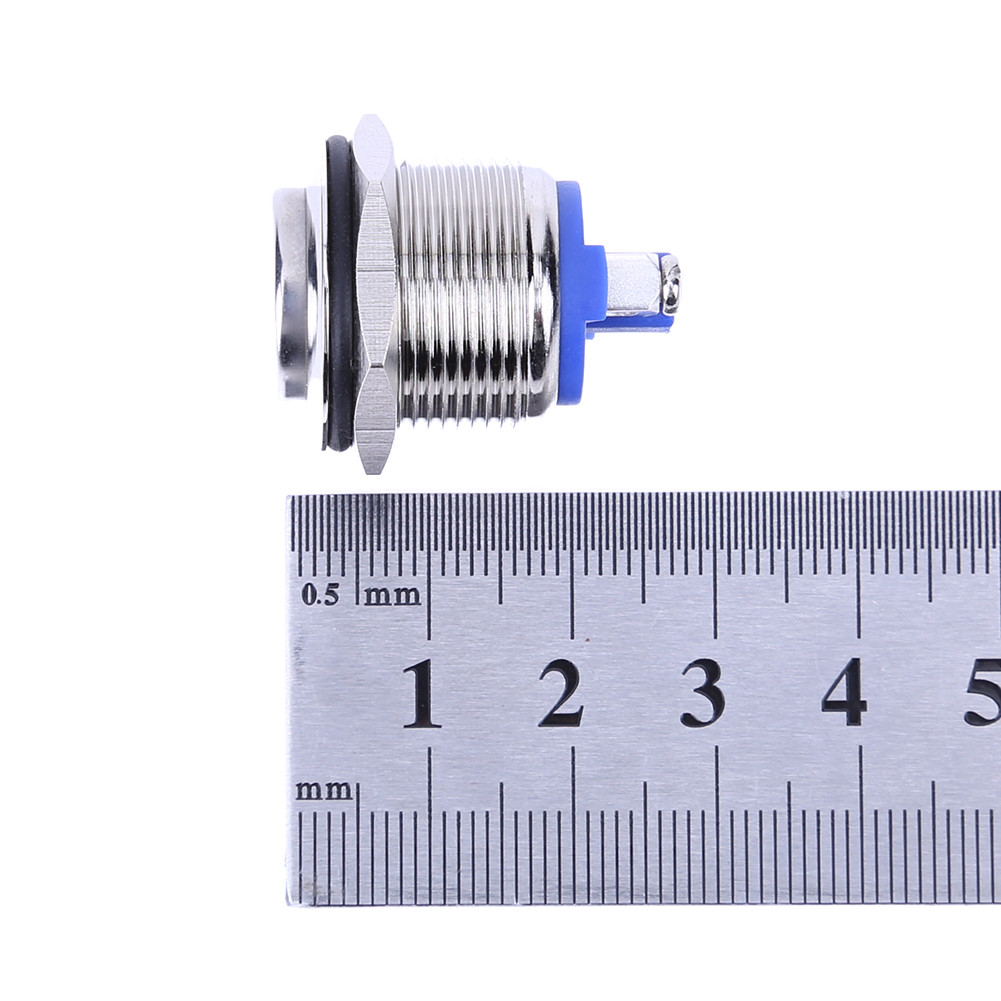 Silver 19mm 12V Waterproof Metal Car On Off Push Button Switch | Shopee ...