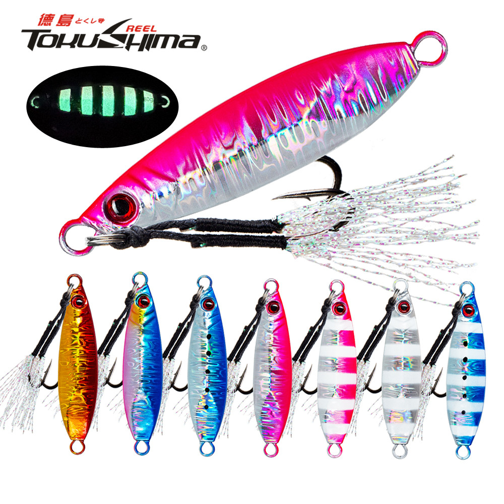 1Pcs 14-100g Metal Fishing Jigs Spoon Lures 3D Eyes Slow Sinking Spoon ...