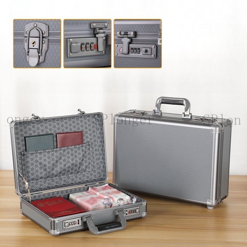 Large Capacity Suitcase with Lock Toolbox Aluminum Alloy Frame Tool ...