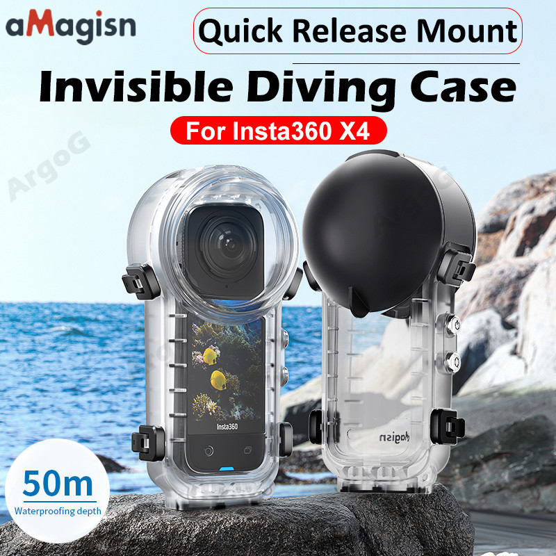 US Warehouse] For Insta360 X4 PULUZ 50m Waterproof Sealed Diving Case