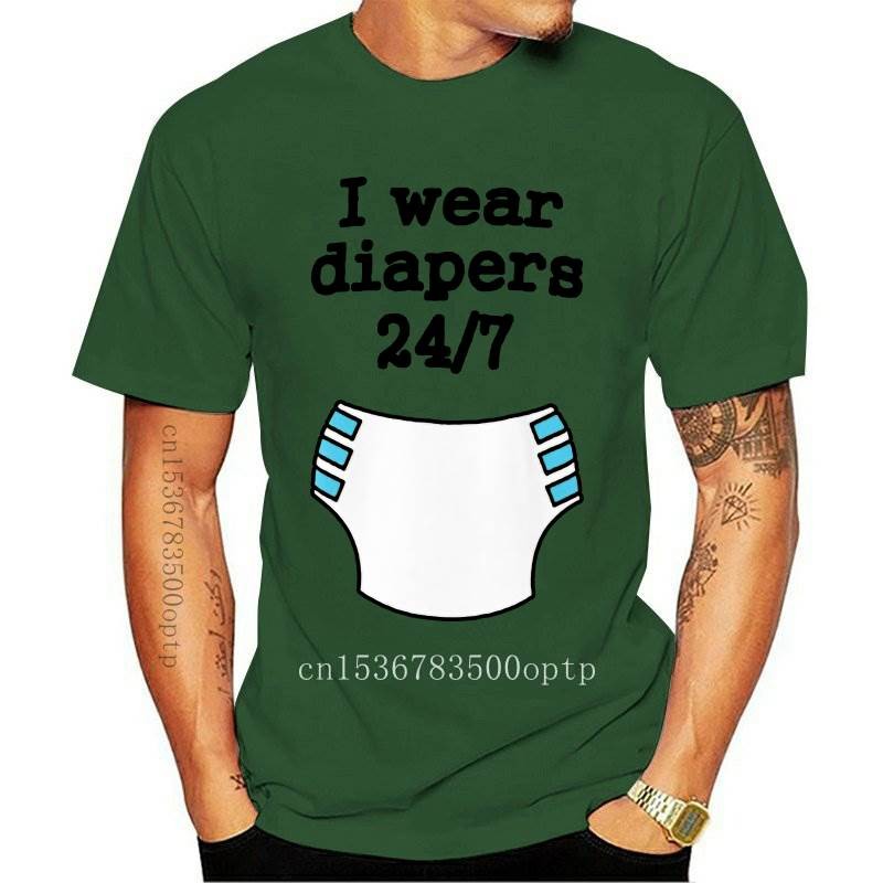 New I Wear Diapers 24 / 7 T Shirt Wear Diapers 24 7 Abdl Ab Dl Adult