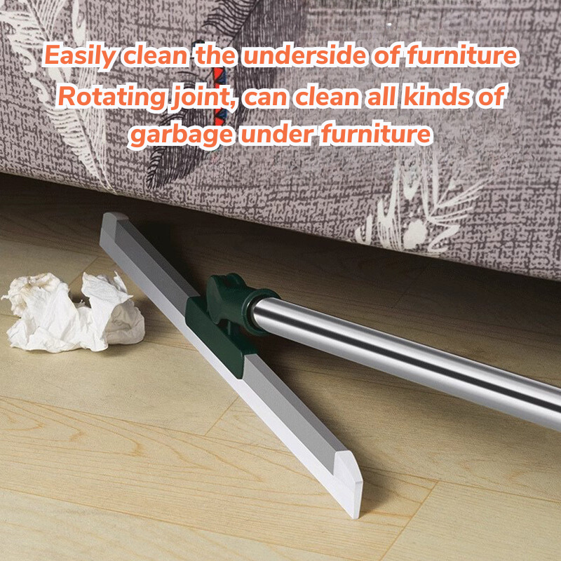 180° Glass Floor Wiper Rubber Blade Telescopic Rod Scrape Floor Window ...