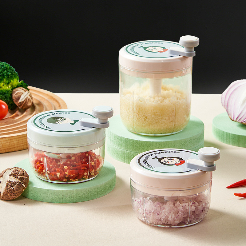 Manual Mini Food Garlic Chopper Hand Pull Blender Processor Vegetable ...